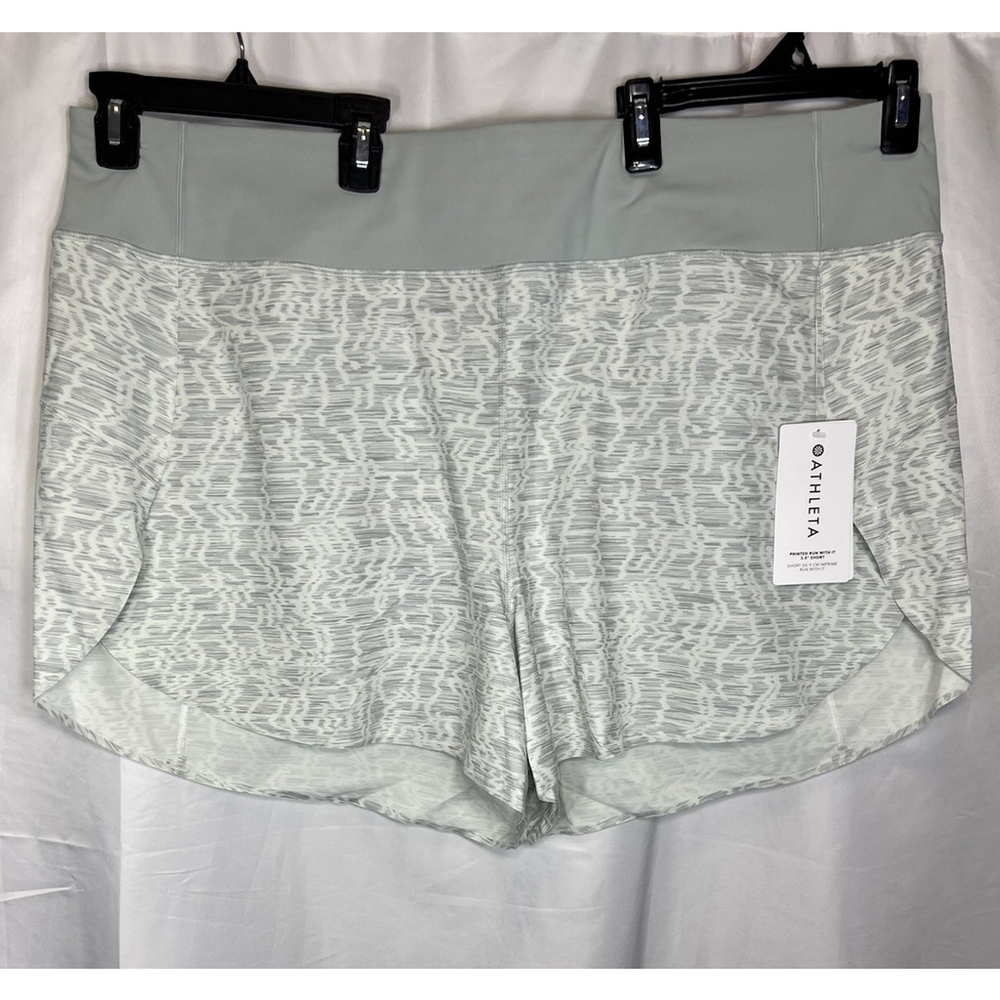 Athleta Printed Run With It 3.5” Short Size 3X Verve Horizon Athletic Stretch